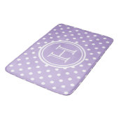 Tapis De Bain Monogramme de lavande de chalet et de point de pol (Angle)