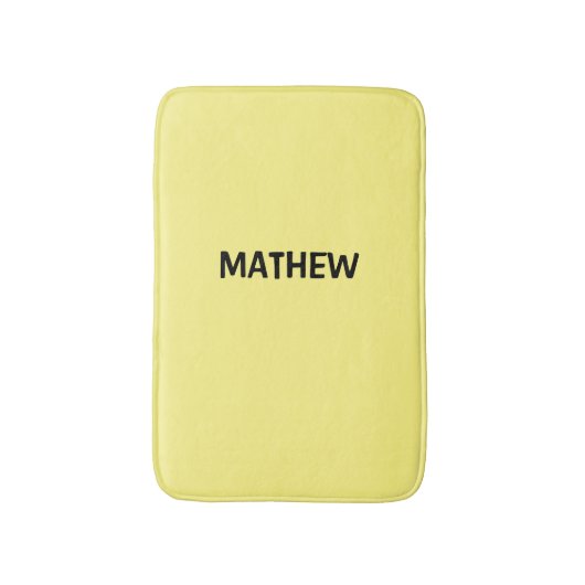 Tapis De Bain monogramme de lettre initiale simple ajoutez votre (Devant (Vertical))