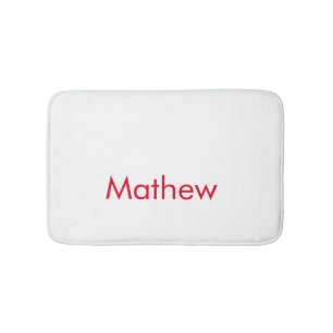 Tapis De Bain monogramme de lettre initiale simple ajoutez votre