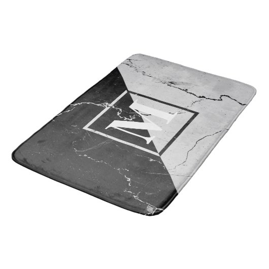 Tapis De Bain Monogramme de marbre (Angle)