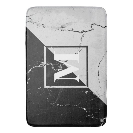 Tapis De Bain Monogramme de marbre (devant Vertical)