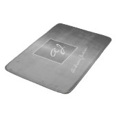 Tapis De Bain monogramme de nom de script moderne métallisé arge (Angle)