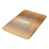 Tapis De Bain Monogramme de nom de script moderne métallisé or é (Angle)