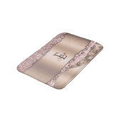 Tapis De Bain Monogramme de Parties scintillant Gold Diamonds Ro (Angle)