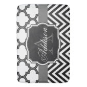 Tapis De Bain Monogramme de Quatrefol Chevron (devant Vertical)