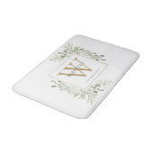 Tapis De Bain Monogramme de verdure en or (Angle)