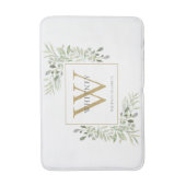 Tapis De Bain Monogramme de verdure en or (Devant (Vertical))