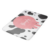 Tapis De Bain Monogramme d'impression de vache cool (Angle)