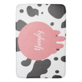 Tapis De Bain Monogramme d'impression de vache cool (devant Vertical)