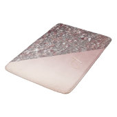 Tapis De Bain Monogramme élégant en or rose (Angle)
