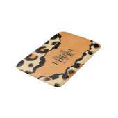 Tapis De Bain Monogramme Empreinte de léopard mou (Angle)
