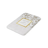 Tapis De Bain Monogramme en cuir blanc Faux (Angle)