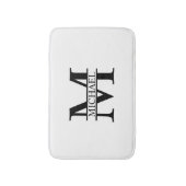 Tapis De Bain Monogramme et nom personnalisés (Devant (Vertical))
