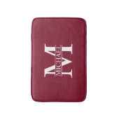 Tapis De Bain Monogramme et nom personnalisés (Devant (Vertical))