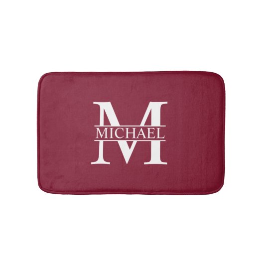 Tapis De Bain Monogramme et nom personnalisés (Devant)