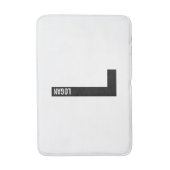 Tapis De Bain Monogramme et nom personnalisés modernes (Devant (Vertical))