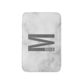Tapis De Bain Monogramme et nom personnalisés modernes (Devant (Vertical))