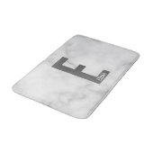 Tapis De Bain Monogramme et nom personnalisés modernes (Angle)