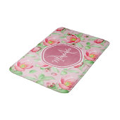 Tapis De Bain Monogramme Fleur de Pommier Rose (Angle)