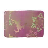 Tapis De Bain Monogramme flocon de neige de renne violet (Devant)