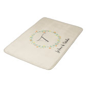 Tapis De Bain Monogramme floral (Angle)