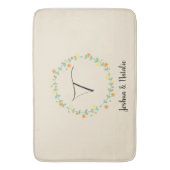 Tapis De Bain Monogramme floral (devant Vertical)