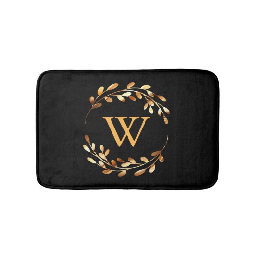Tapis De Bain Monogramme floral Goldel (Devant)