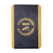 Tapis De Bain Monogramme Golden Laurel Wreath (Devant (Vertical))