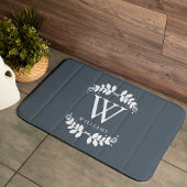 Tapis De Bain Monogramme gris ardoise tendance