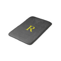 Monogramme gris foncé gris jaune gris Cool initial