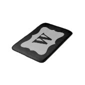 Tapis De Bain Monogramme gris noir Accueil initial Décor (Angle)