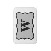 Tapis De Bain Monogramme gris noir initial Maison Décor (Devant (Vertical))