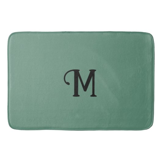 Tapis De Bain Monogramme initial Alexandrite BijouTone Couleur s (Devant)