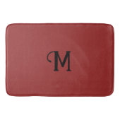 Tapis De Bain Monogramme initial Joyau de grenat Tone Couleur so (Devant)