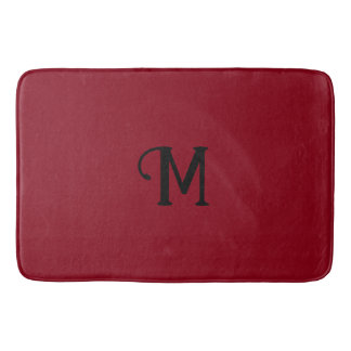 Tapis De Bain Monogramme initial Ruby Bijou Tonalité Couleur sol