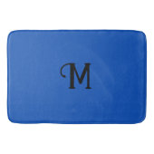 Tapis De Bain Monogramme initial Sapphire Bijou Tone couleur sol (Devant)