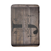 Tapis De Bain Monogramme J Bain initial, Cuisine Mat Cabine Rust (Devant (Vertical))
