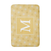 Tapis De Bain Monogramme jaune cercles motif (Devant (Vertical))