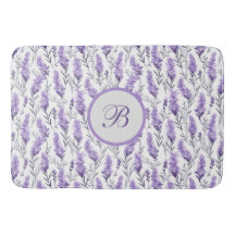 Tapis de bain monogrammé Lavender Meadows