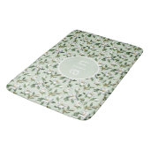 Tapis De Bain Monogramme moderne blanc Magnolia (Angle)