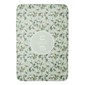 Tapis De Bain Monogramme moderne blanc Magnolia (devant Vertical)