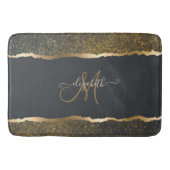 Tapis De Bain Monogramme moderne Elegant Gold Touch (Devant)