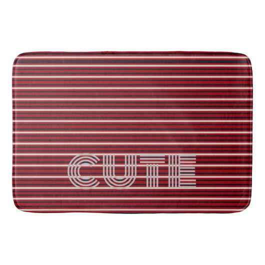 Tapis De Bain Monogramme moderne trié (Devant)
