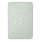 Tapis De Bain Monogramme moderne - Vert (devant Vertical)