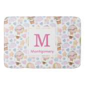 Tapis De Bain Monogramme Motif d'aquarelle moelleuse à air chaud (Devant)