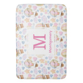 Tapis De Bain Monogramme Motif d'aquarelle moelleuse à air chaud (devant Vertical)