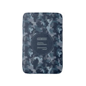 Tapis De Bain Monogramme Motif de Camouflage de l'armée bleue de (Devant (Vertical))