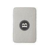 Tapis De Bain Monogramme Motif de tissage (Devant (Vertical))
