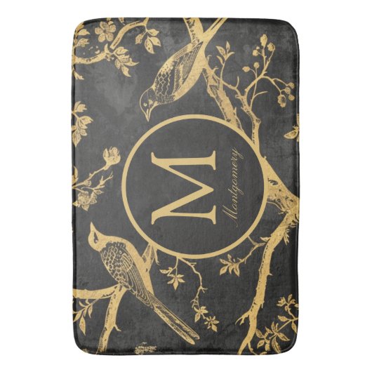Tapis De Bain Monogramme noir (devant Vertical)