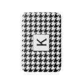 Tapis De Bain Monogramme noir et blanc modèle de base (Devant (Vertical))